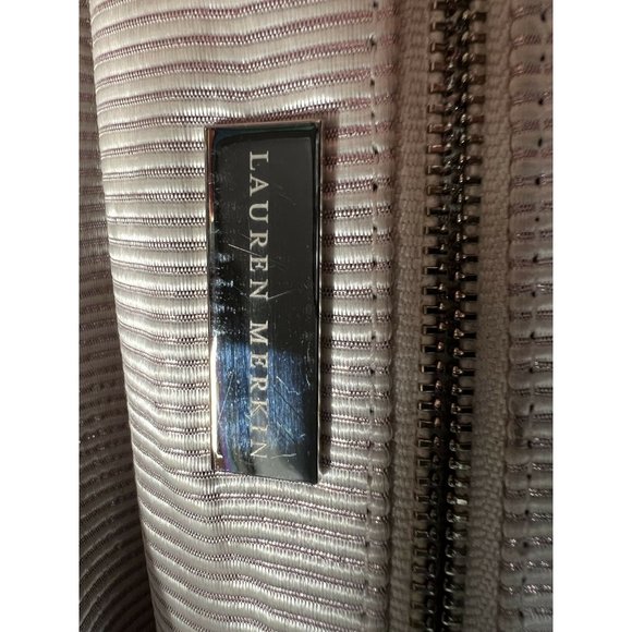 Lauren Merkin Womens Clutch Handbag Black Leather Snap Button M - Picture 10 of 12